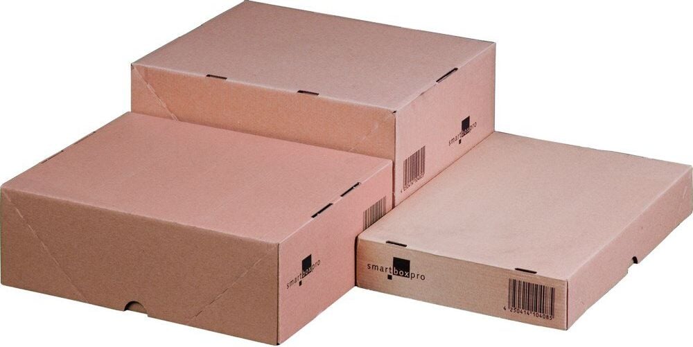 Versandkartons Smartbox Pro 312930012, Innenmaße: 305x215x100mm (LxBxH), braun,
Stülpdeckelkarton, Pack 20 Stück