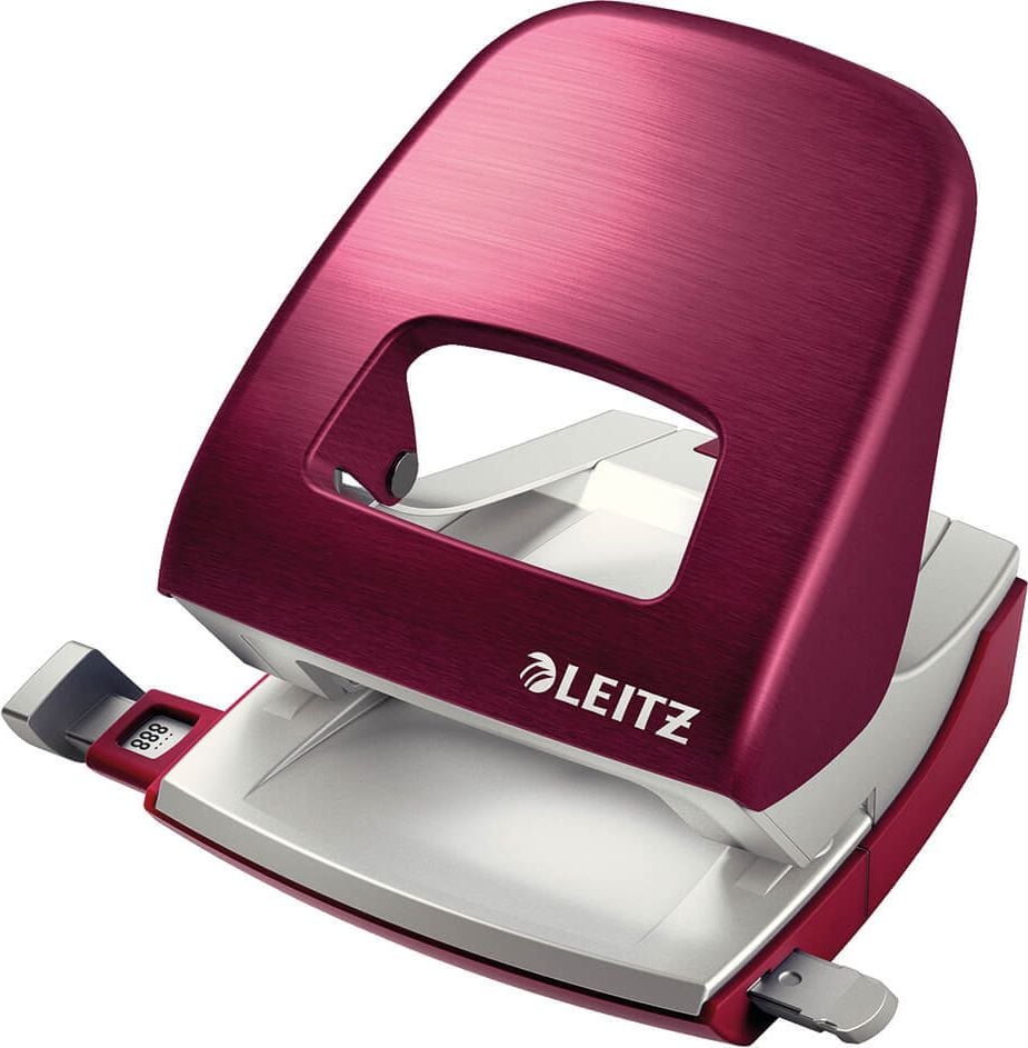 Locher Leitz New NeXXt Style 5006, ca. 30 Blatt, Anschlagschiene, bordeauxrot