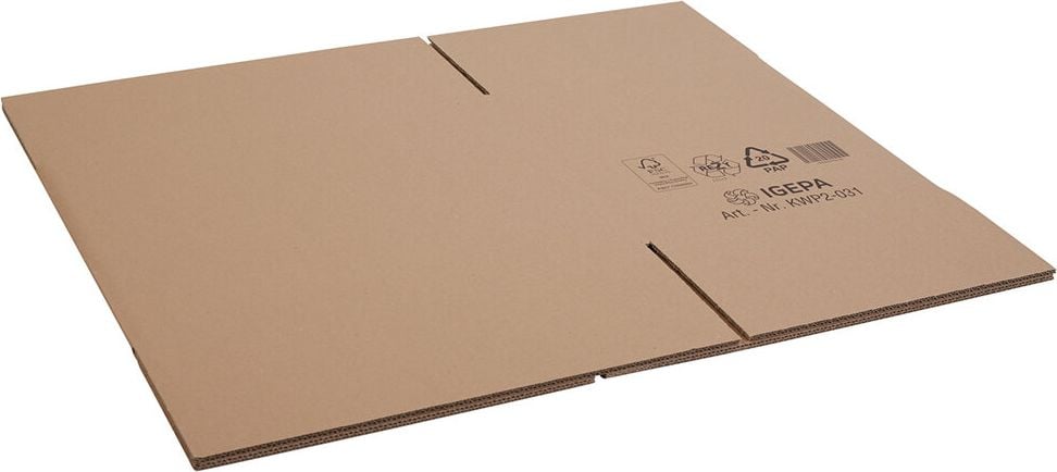 Versandkarton FEFCO 0201 KWP2-031, 450x320x320 (LxBxH), braun, ohne
Höhenrillung, Pack 20 Stück