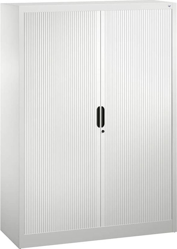 Aktenschrank CP Omnispace 3213-00, 120x166x42cm (BxHxT), 2 Querrollläden,
3 Fachböden, 4 Ordnerhöhen, hellgrau