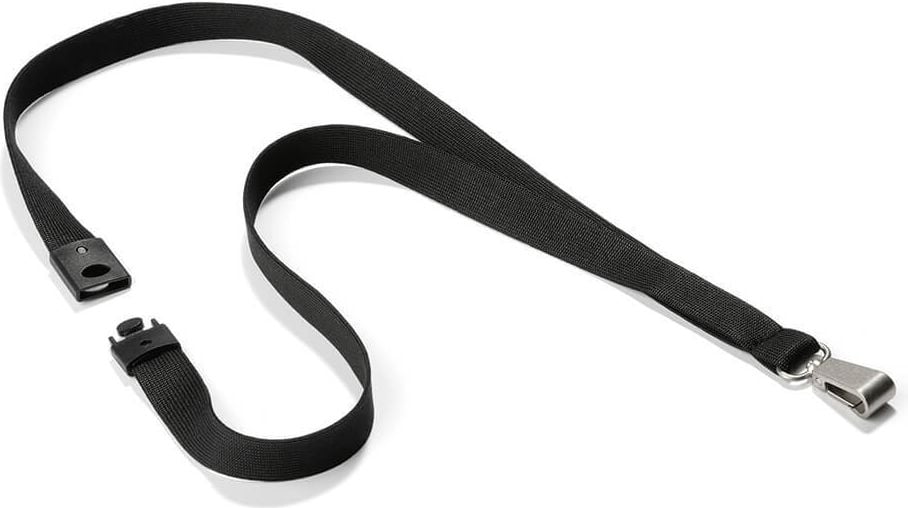 Ausweiskartenhalter Durable Soft Colour 8127, Textilband mit Karabinerhaken, Pack 10 Stück, schwarz