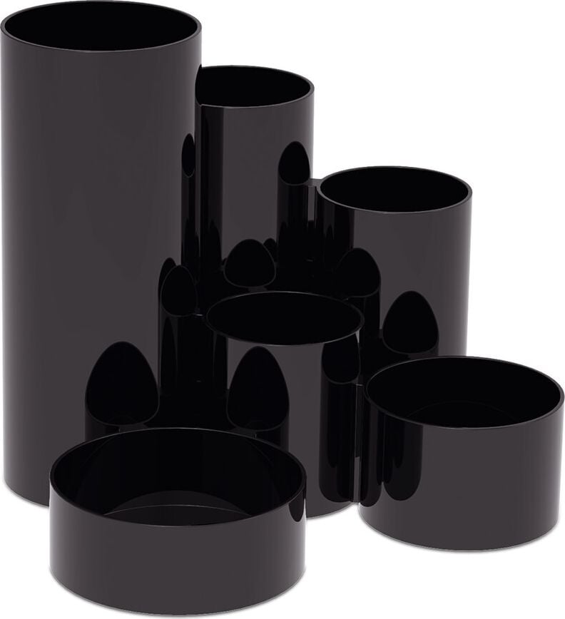 Stifteköcher Maul MAULtubo 41155, 6 Fächer, Kunststoff, schwarz