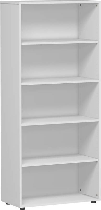 Aktenregal Geramöbel Flex S-385001, 80x180,8x40cm (BxHxT), 4 Fachböden, 5
Ordnerhöhen, hellgrau