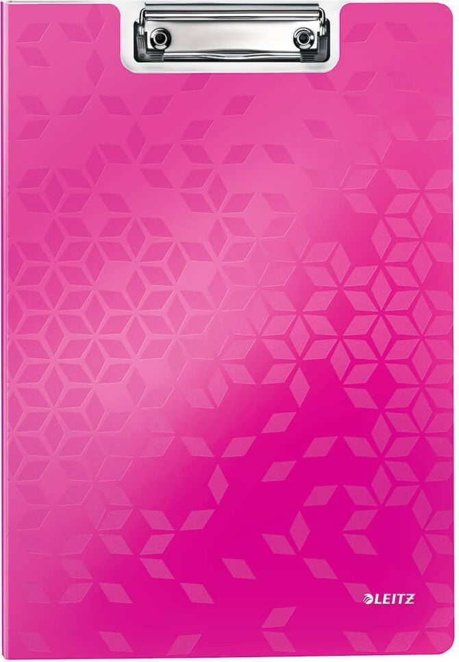 Klemmmappen Leitz WOW A4 4199, Innentasche, Metallklemme kurze Seite,
Polyfoam, WOW-Farben, pink