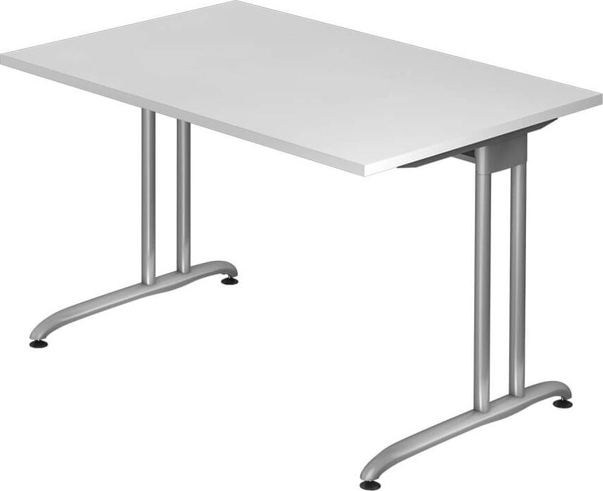 Schreibtisch Hammerbacher BS12, 120x72x80cm (BxHxT),
rechteckig, C-Fuß, weiß