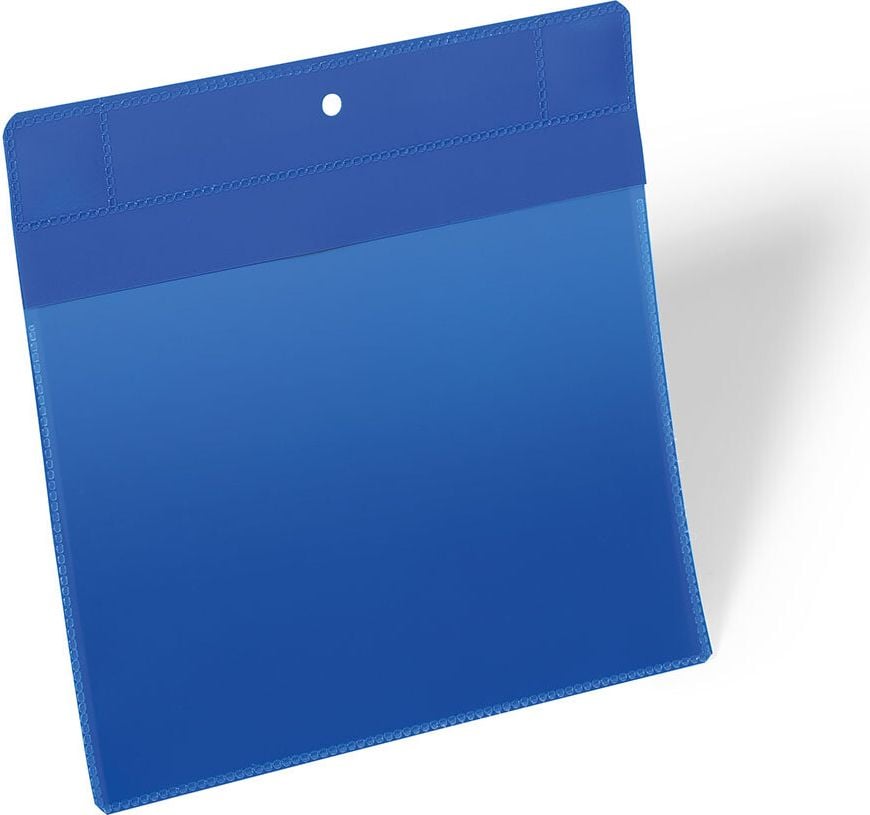 Kennzeichnungstaschen Durable Neodym 1746, 210x148mm (A5 quer), magnetisch, farbig, Pack 10 Stück, dunkelblau