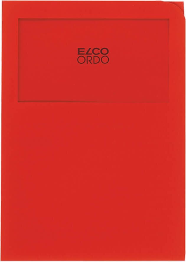 Sichtmappen Elco Ordo classico Organisationsmappe 29469, A4, Karton 120 g/m², Sichtfenster, Pack 100
Stück, kirschrot