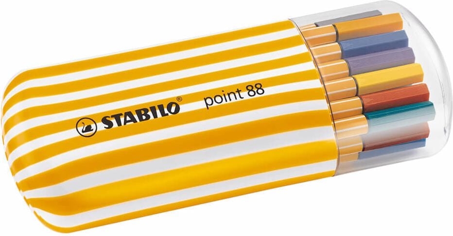 Fineliner STABILO point 88 Zebrui 8820-02, ca. 0,4mm, Etui mit 20 Farben