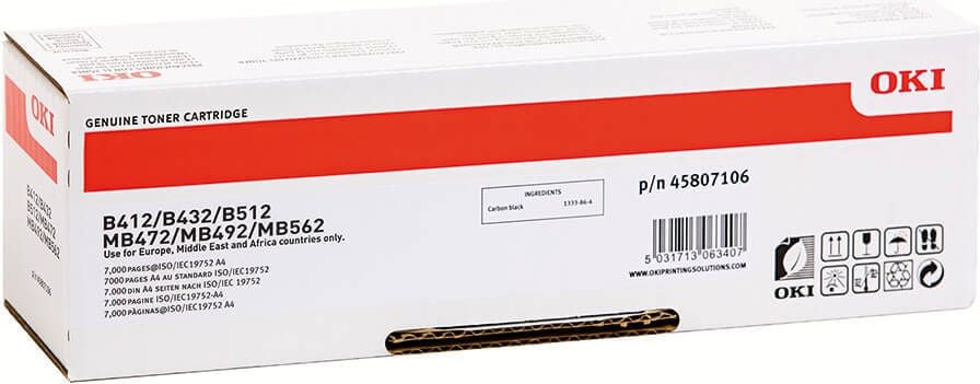 OKI Lasertoner 45807106, schwarz, 7.000 Seiten