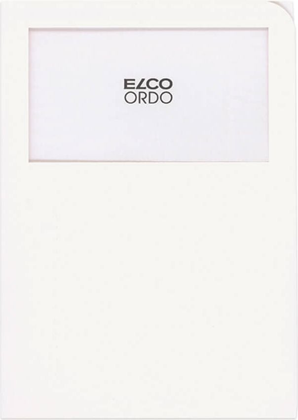 Sichtmappen Elco Ordo classico Organisationsmappe 29469, A4, Karton 120 g/m², Sichtfenster, Pack 100
Stück, weiß