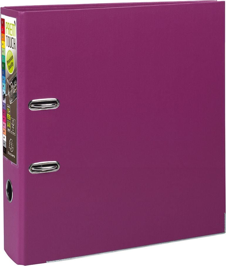 Ordner A4 Exacompta Prem Touch 533E, 80mm, PP, A4 Überbreite, 8cm Rücken, PP-Folie, gelb