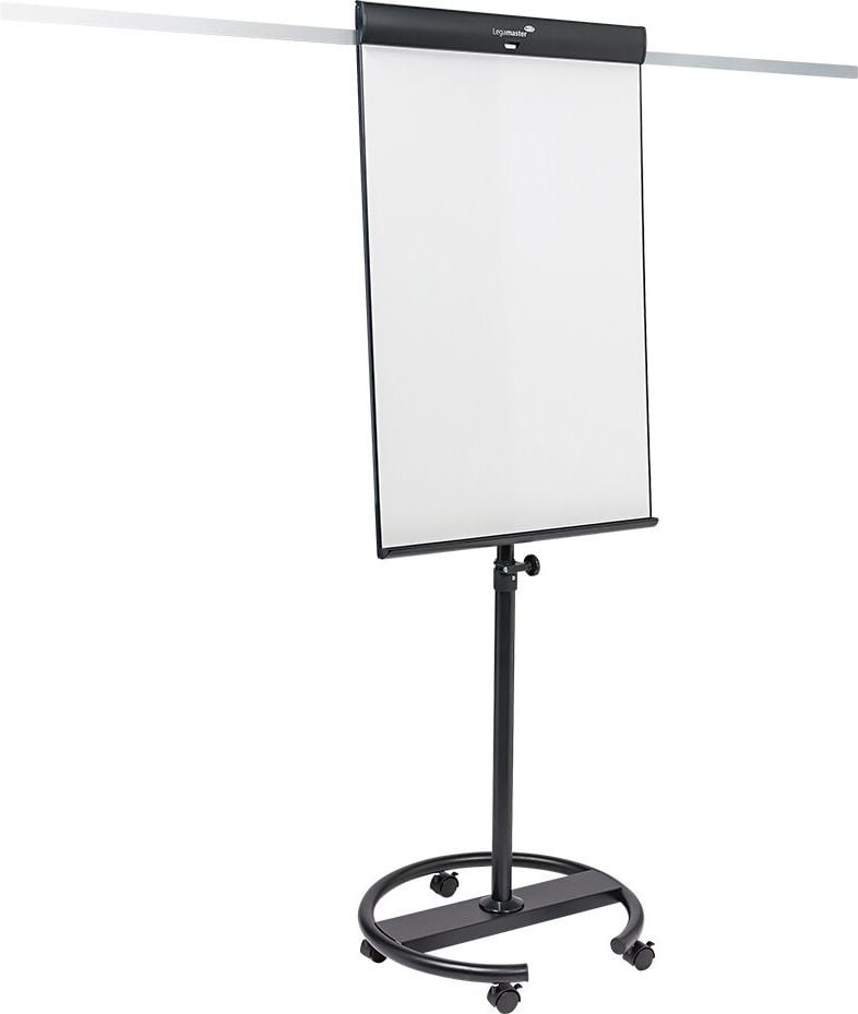 Flipchart Legamaster SKETCH PRO 7-153610, Tafel 68x105cm, 2 Seitenarme, Einbeinstativ mit Rollen, schwarz, inkl. Block + Stifte