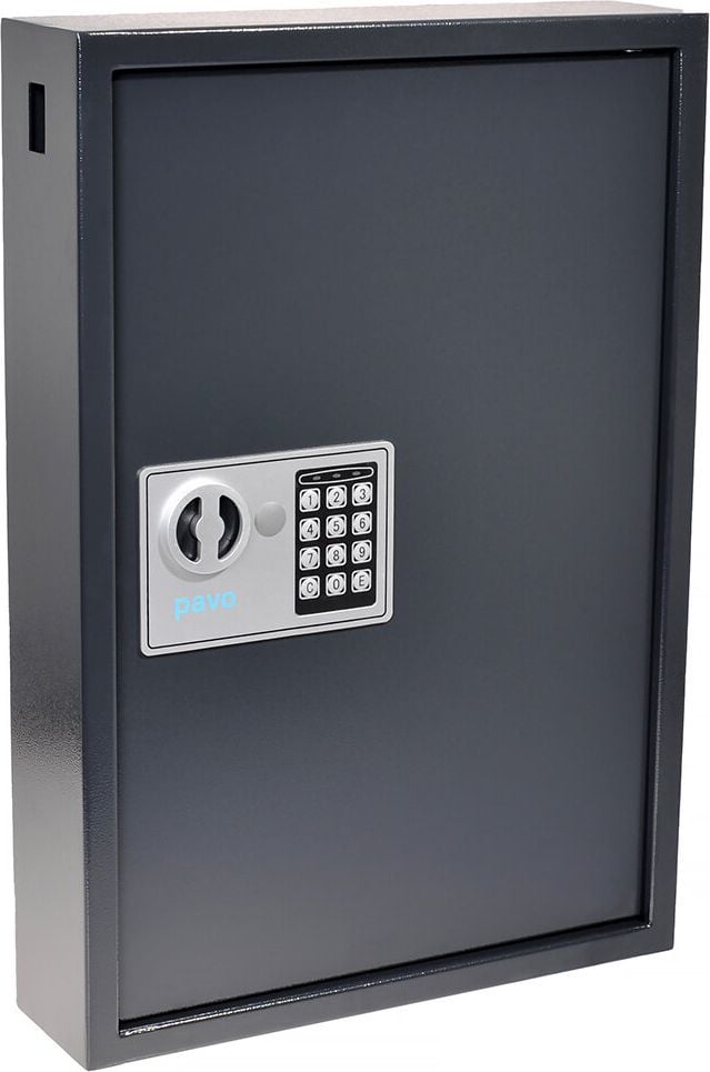 Schlüsseltresor pavo high security 8033911, für 50 Schlüssel, Elektronik-Zahlenschloss,
Stahl, Einwurfschlitz, dunkelgrau