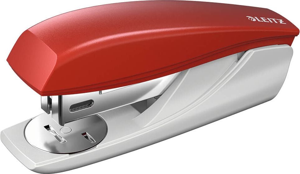 Heftgerät Leitz New NeXXt 5501, bis 25 Blatt, Einlegetiefe: 55mm, für
24/6+26/6, rot