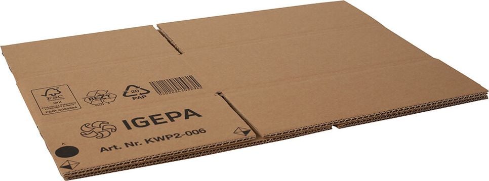 Versandkarton FEFCO 0201 KWP2-006, 310x215x120mm (LxBxH), braun, ohne
Höhenrillung, Pack 20 Stück