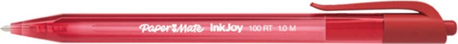 Kugelschreiber Papermate InkJoy 100RT, M, Gehäusefarbe=Schreibfarbe, rot
