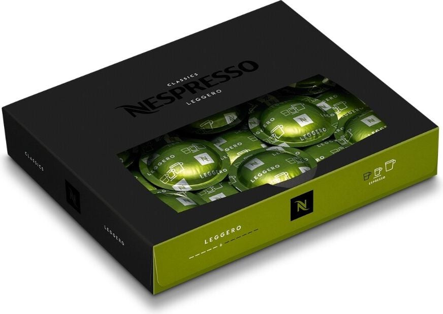 Kaffeekapseln Nespresso Leggero, 50 Kapseln à 6g, für Nespresso
Kaffeemaschinen, kostenlose Rücksendung der verwendeten Kapseln an Nespresso
