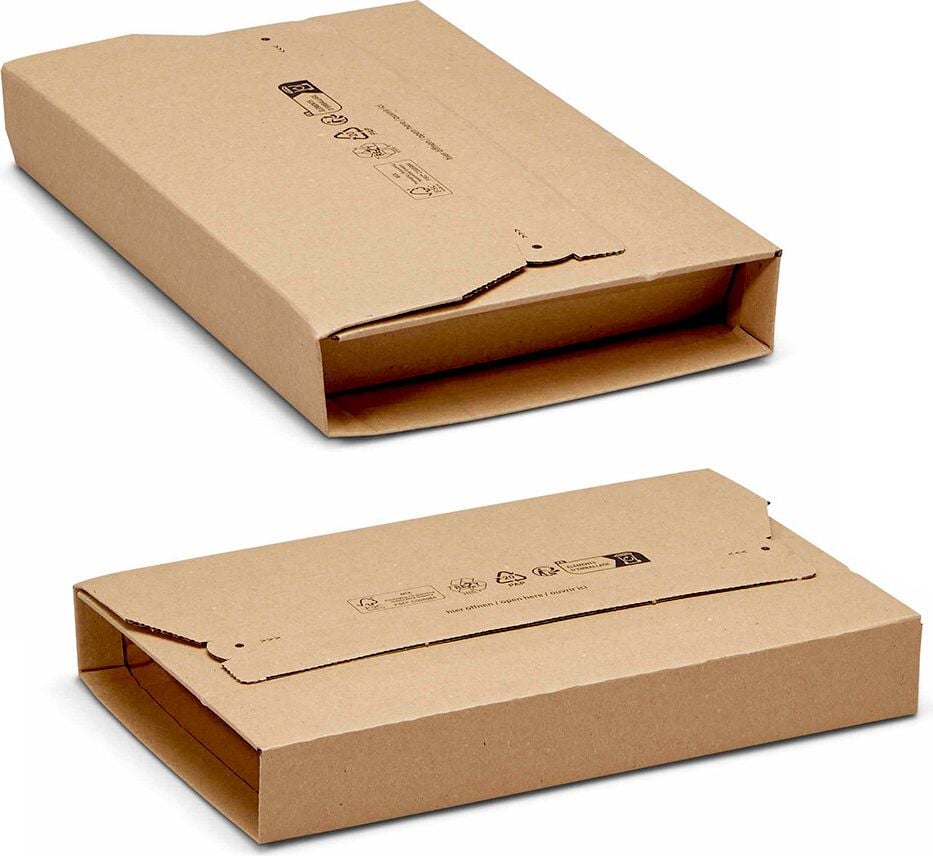 Universalverpackungen KBV-300, A4, Innenmaß: 300x220x80mm (LxBxH), variable
Höhe, B-Welle, braun, Pack 20 Stück