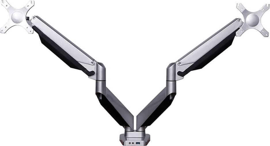 Monitorhalter BakkerElkhuizen Smart Office 12 Dual BNESO12, 2 Arme, Tragfähigkeit bis zu 8 kg pro Arm,
Klemmhalterung, mattsilber