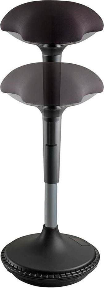 Sitzhocker Unilux MOOVE 400110242, Mehrzweck-Hocker, 63-89cm Sitzhöhe, schwarz, schwarz