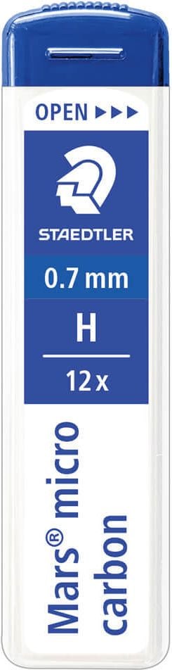 Druckbleistiftminen Staedtler Mars micro carbon 25007, 0,7mm, Dose à 12 Minen!!!, H