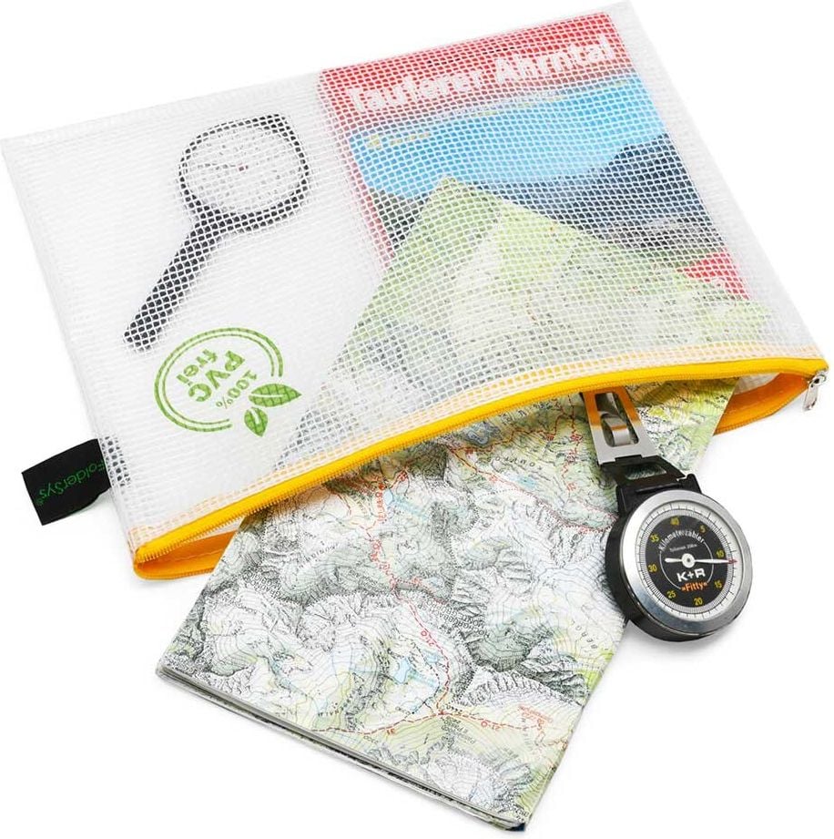 Kleinkrambeutel Foldersys A5 40604-60, Reißverschluss gelb, EVA, transparent, Pack 10 Stück