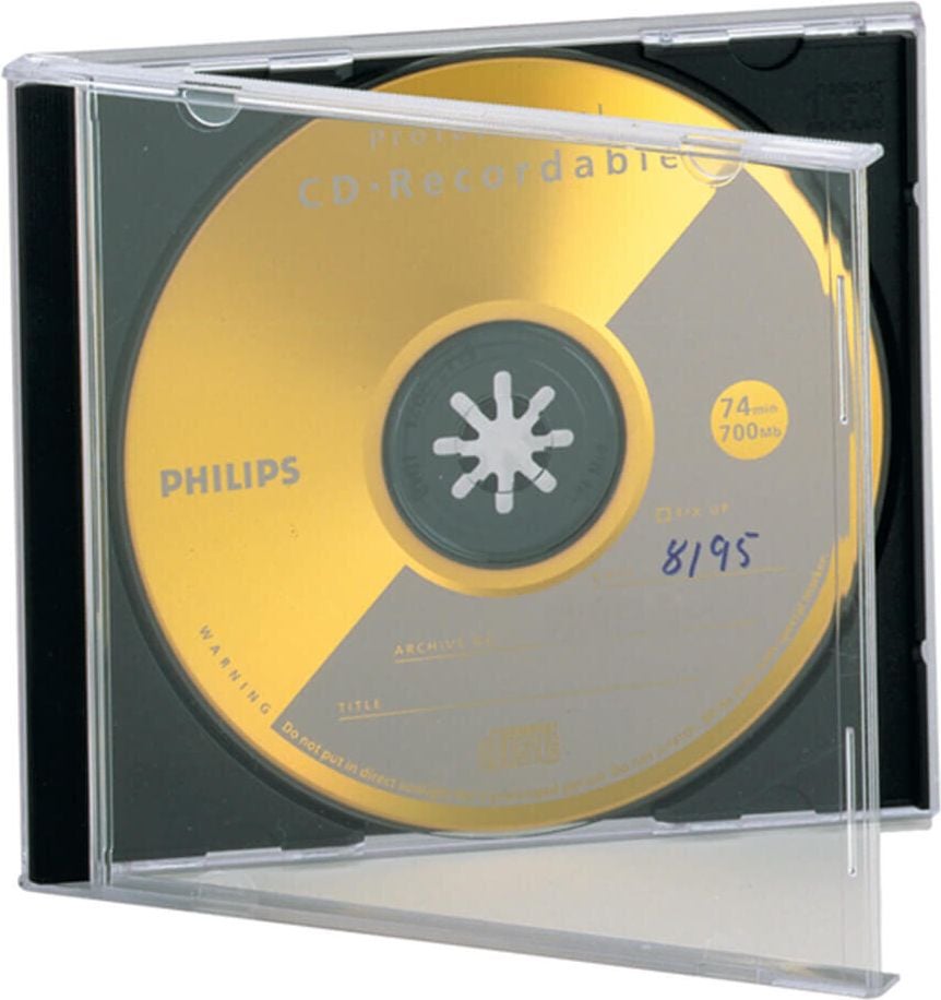 CD-Leerhüllen MediaRange, Jewelcase für 1 CD, Pack 5 Stück