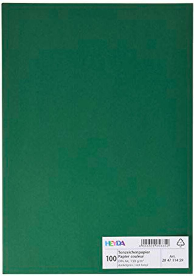 Tonpapier HEYDA 2047114, DIN A4, 130g/m², Recyclingpapier, Pack 100
Bögen, gelb