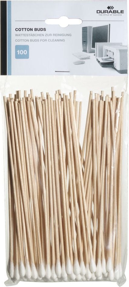 EDV-Reinigungsstäbchen Durable Cotton Buds 5789-02, Wattestäbchen, Pack 100 Stück