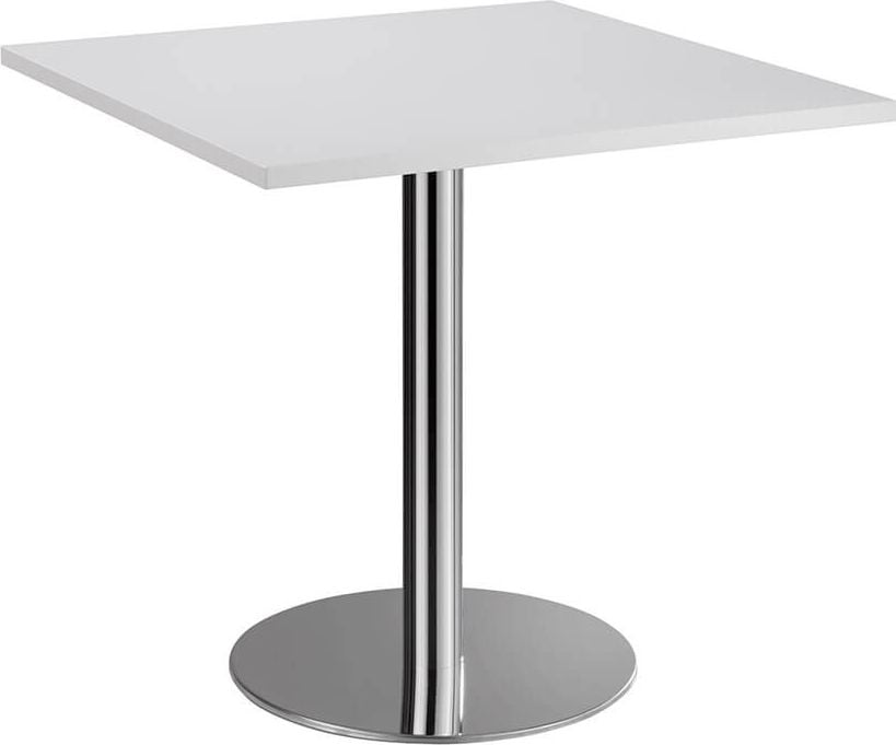 Besprechungstisch Hammerbacher STF88, 80x75,5x80cm (BxHxT),
Chromsäule, weiß