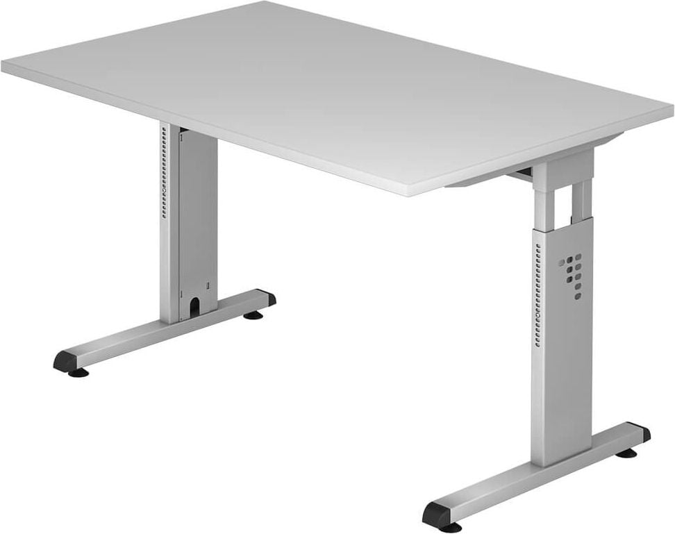Schreibtisch Hammerbacher OS12, 120x80cm (BxT), 65-85cm Höhe,
rechteckig, C-Fuß, eiche