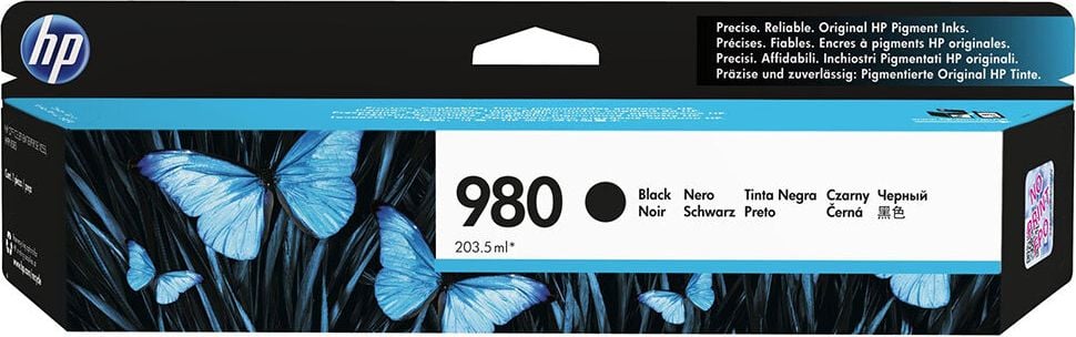 HP Tintenpatrone D8J10A Nr. 980A, schwarz, 203,5ml, 10.000 Seiten