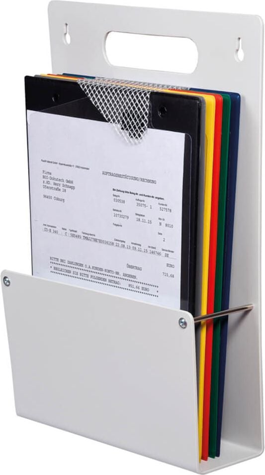 Auftragstaschensammler Eichner 9089-00028, zur Wandmontage, für 7 x A4, Kunststoff,
hellgrau