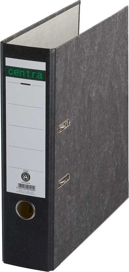 Ordner A4 Standard, 80mm, farbiger Rücken, Wolkenmarmor, A4, 8cm Rücken, farbiger Rücken, Blauer Engel, gelb
