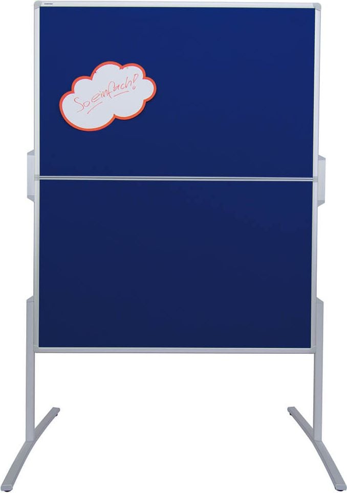 Moderationstafeln Franken PRO MT8803, Tafel: 150x120cm (HxB), klappbar, pinnbarer
Filz, Standfuß, blau