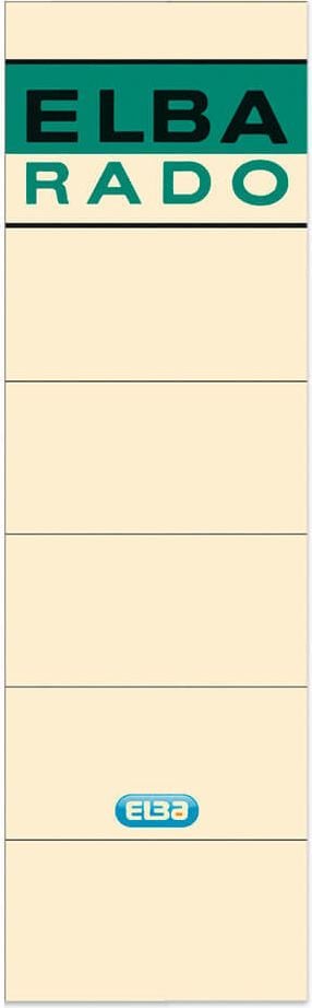 Rückenschilder Elba 04617, breit/kurz, selbstklebend, Pack 10 Stück, chamois
