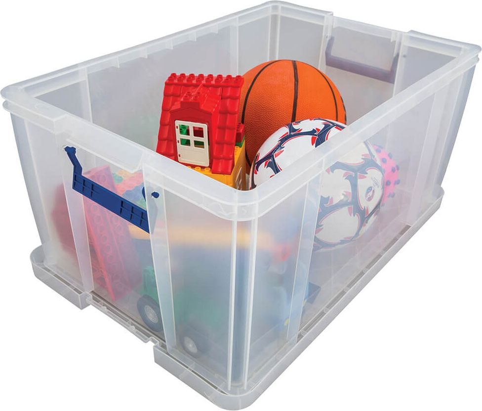 Aufbewahrungsboxen Fellowes Bankers Box ProStore 7731001, 70 Liter, Außenmaße: 660x450x320mm (BxTxH),
Kunststoff (PP), mit Deckel, transparent