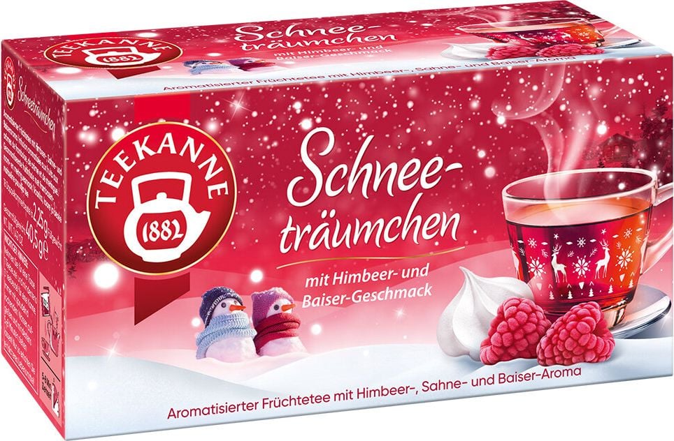 Tee Teekanne Wintertee Schneeträumchen 7654, Beuteltee, Pack 18 Beutel à 2,25g