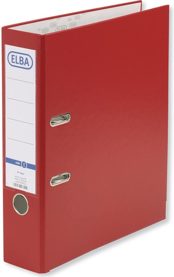 Ordner A4 Elba smart Pro 10456, 80mm, PP, A4, 8cm Rücken, PP-Folie, rot