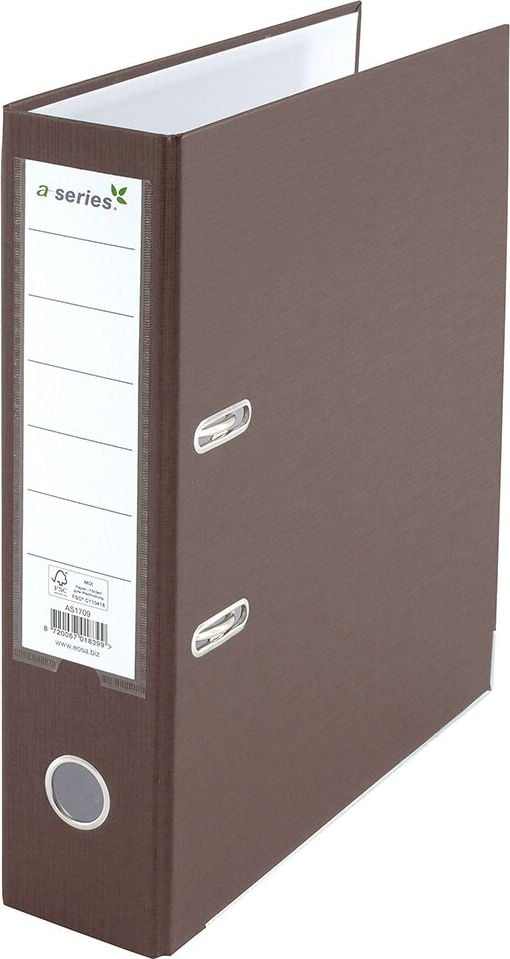 Ordner A4 a-series, 80mm, PP, A4, 8cm Rücken, PP-Folie, braun
