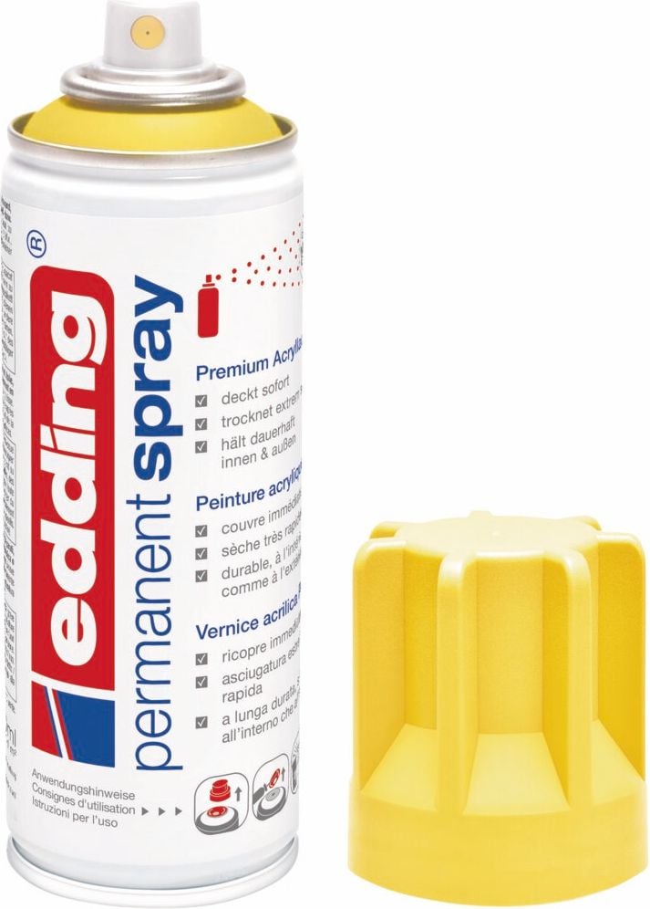 Permanentspray Edding 5200, Acryllack, matt, Dose 200ml, gelb