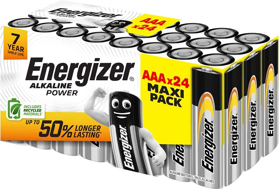 Batterien Energizer Alkaline Power Micro (AAA), 1,5 V, Maxipack 24 Stück