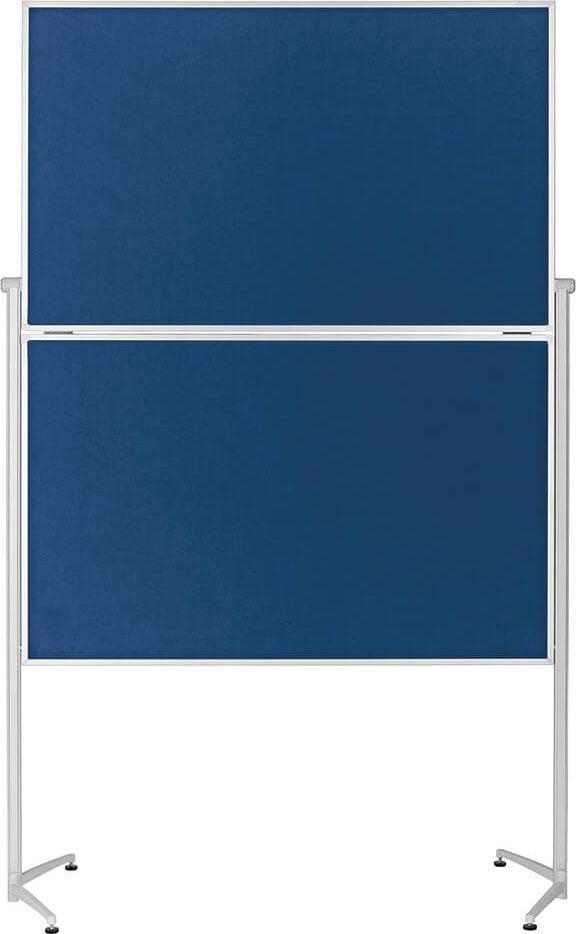Moderationstafeln Magnetoplan klappbar mobil 11513, Tafel: 150x120cm (HxB), klappbar, pinnbarer
Filz farbig, Rahmen silber, Standfuß mit
Rollen, grau