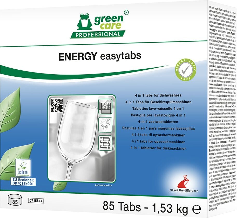 Spülmaschinentabs green care professional ENERGY easytabs, Pack 85 Tabs, in wasserlöslicher Folie