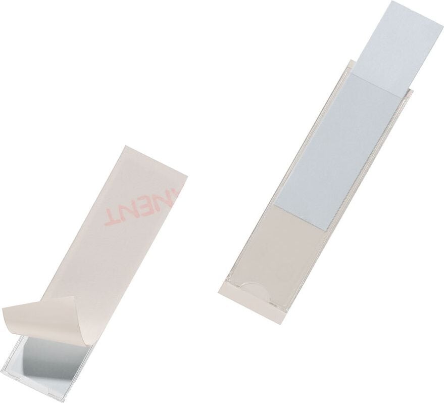 Selbstklebetaschen Durable Pocketfix 8072, 18x75mm, selbstklebend, transparent, Beutel
10 Stück