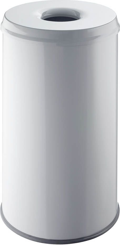 Sicherheitspapierkorb Helit the guardian H2515882, 50 Liter, Stahlblech, schwer entflammbar,
flammhemmender Löschkopf, lichtgrau, hellgrau