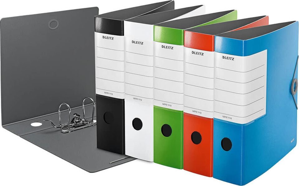 Ordner A4 Leitz Solid 1112, 82mm, Polyfoam, A4, 8,2cm Rücken, 180 Grad, Kunststoff, rot