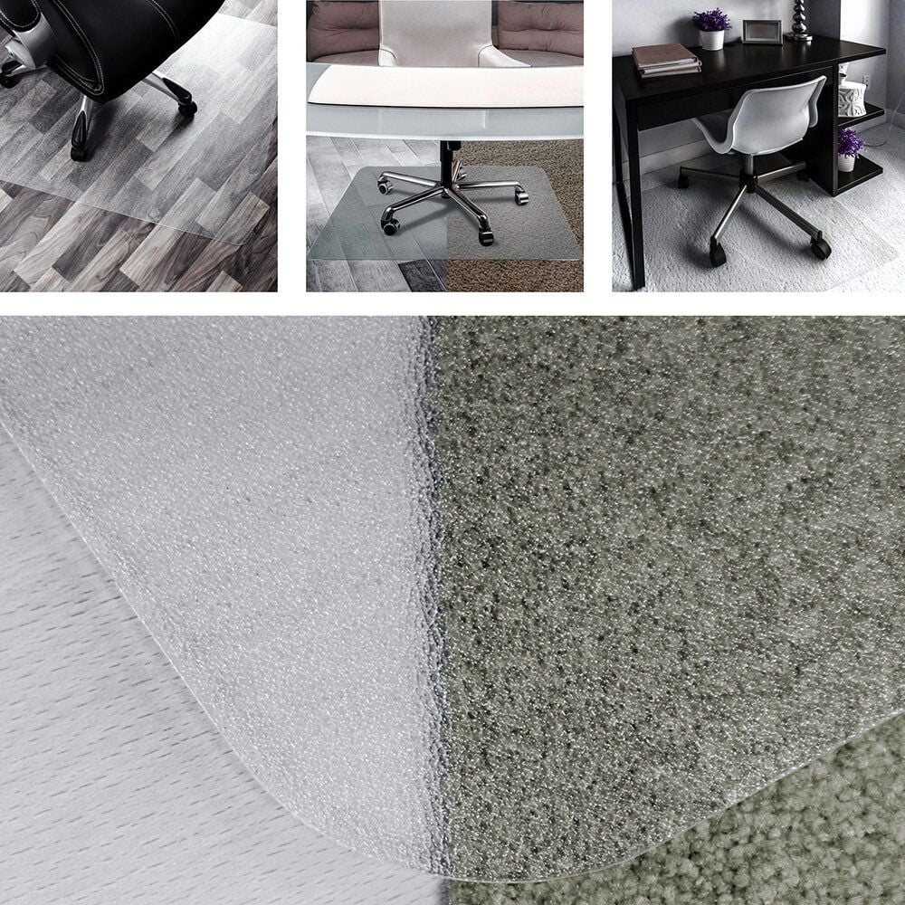 Bodenschutzmatten CLEARTEX evolutionmat EDCMFLCD0001, 120x90cm, rechteckig, Polymere, transparent, für harte Böden, inkl. Anti-Slip Pads