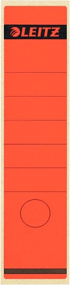 Rückenschilder Leitz 1640, breit/lang, 285x61,5mm, selbstklebend, Pack
10 Stück, rot