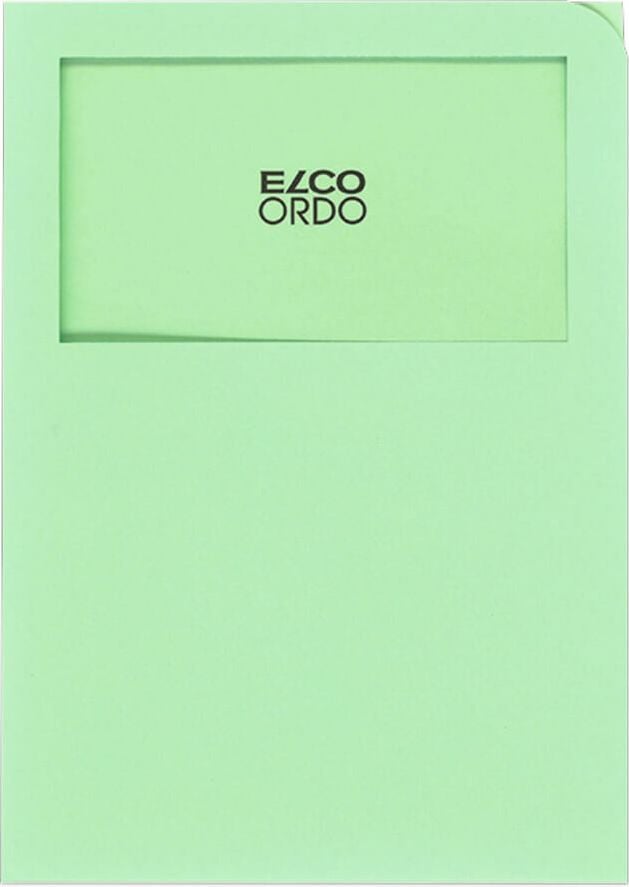 Sichtmappen Elco Ordo classico Organisationsmappe 29469, A4, Karton 120 g/m², Sichtfenster, Pack 100
Stück, hellgrün